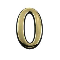 Цифра Большая пластик "0" золото