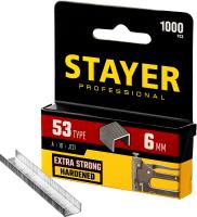 STAYER Скобы для степлера 6мм тип 53 1000шт 