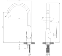 Смеситель для кухни ROSSINKA S35-24