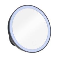 ЮниLook Зеркало с LED-подстветкой, пластик, стекло d-15см, без батареек.