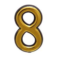 Цифра Большая пластик "8" золото