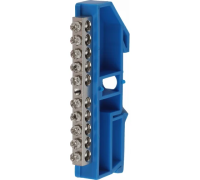 Шина нулевая на DIN-изол. 6х9-10 отв.никель 222-86 синий ЭРА