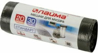 Мешки д/мусора 20л*30шт черные Лайма 601376
