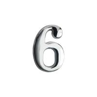 Цифра дверная АЛЛЮР "6"хром