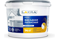 Краска В/Д фасадная латексная  14кг "ЛАКРА" 