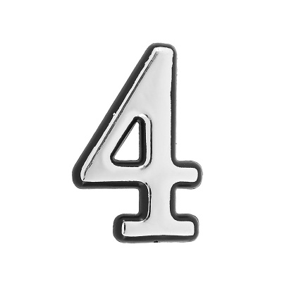 Цифра дверная "4" хром пл. АЛЛЮР