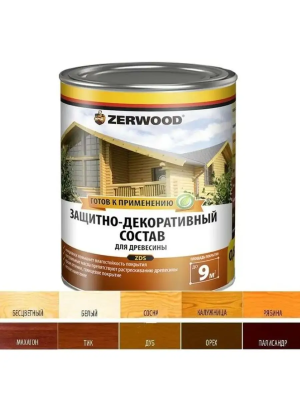 Защитно-Декор.(бесцвет.) 0,85л "ZERWOOD" алкидная