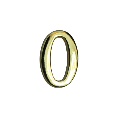 Цифра дверная АЛЛЮР "0"золото