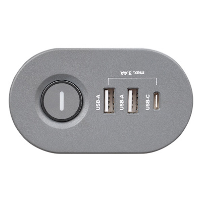 Удлинитель+струбцина 3с/з+4USB 1,5м с выкл. ETD-03U-150gy