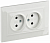 Розетка 2СП б/з в/сборе 10А бел.Brite  BR-R20-10-K01-F