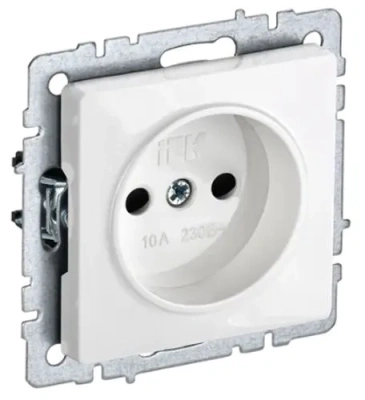 Розетка 1СП б/з мех. 16А бел.Brite  BR-R10-10-K01