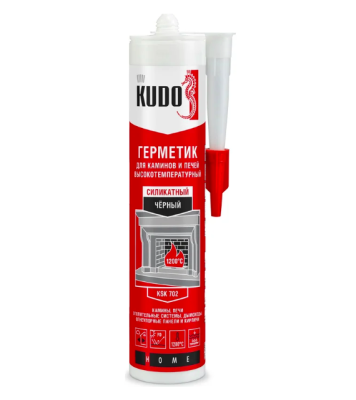 Герметик силик. д/каминов и печей черный 280мл "KUDO"КSК-702