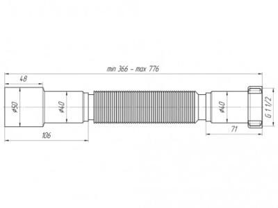 Гофра Ani 1 1/2 *40/50 К106