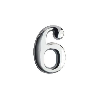 Цифра дверная АЛЛЮР "6"хром