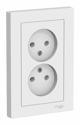 Розетка 2СП Atlasdesign бел.ATN000120