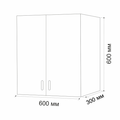 Шкаф для посуды 600 дуб темный