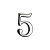 Цифра дверная АЛЛЮР "5"хром
