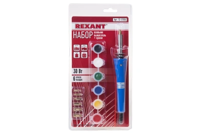 Паяльник-выжигатель Rexant 6нас.+ краски 