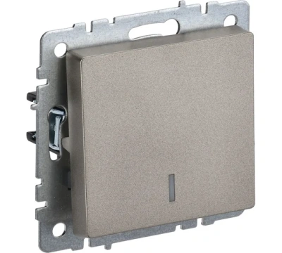 Выключатель 1СП 10А мех.шампань с инд. BR-V10-1-10-K37 Brite
