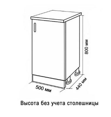 Стол кухонный 500 дуб сонома