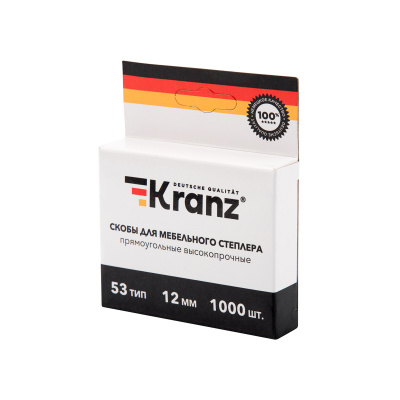 Скобы для степлера 12мм тип 53 1000шт KRANZ