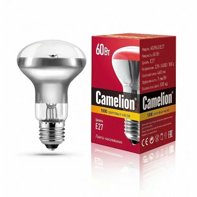 Лампа Camelion R63 60W Е27 зеркал.
