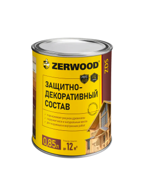 Защитно-Декор. состав алкидный (Тик) 0,85л "ZERWOOD"