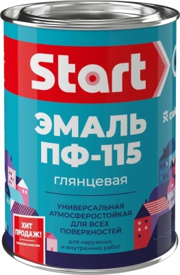 Эмаль ПФ-115 бел.глянц.0,8кг СТАРТ